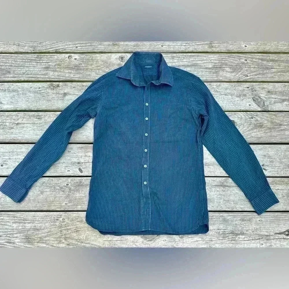 Burberry London Striped Long Sleeve Button Down